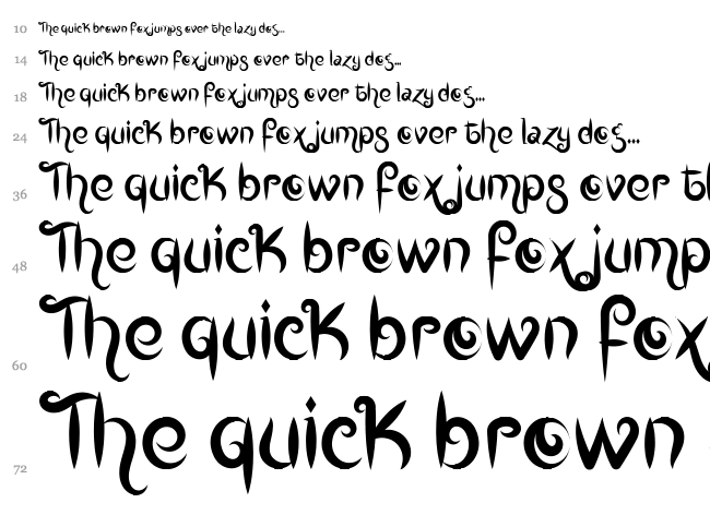 Mf Kings & Queens font waterfall